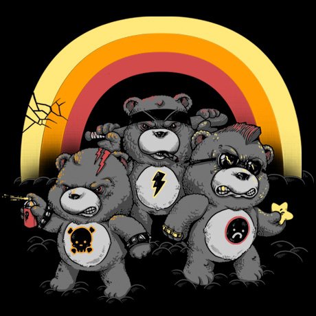 Don't Care Bears Tee Design by Alex Solis