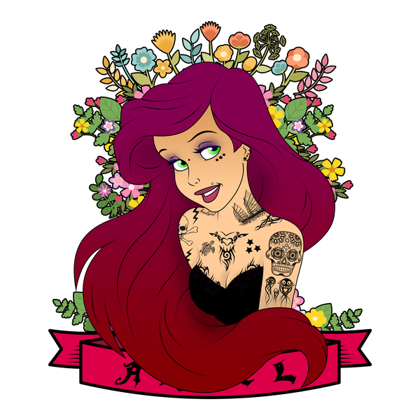 Princess Tattooed Ariel by Beserk7.