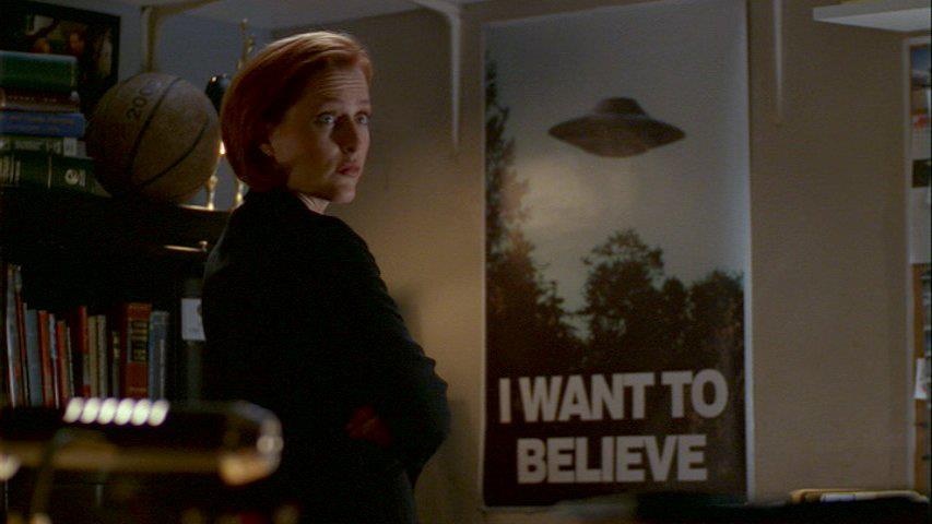 I Want To Believe Poster X-files Mulder's Office