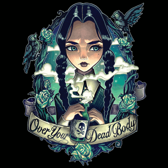 Over Your Dead Body Tee Design by Tim Shumate.
