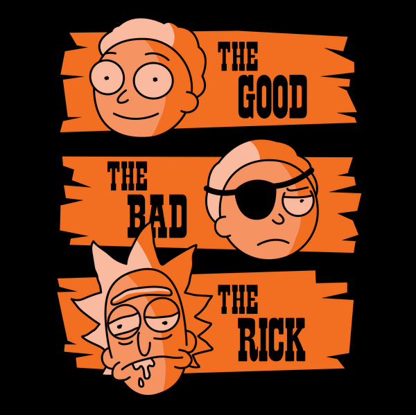 The Good The Bad The Rick Tee Design by Haragos.