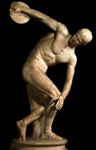 The Discobolus of Myron is a Greek sculpture.