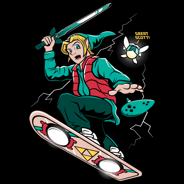 A Link To The Future Tee Design by Matt Parsons.