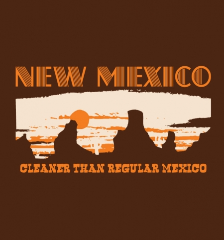 New Mexico Cleaner than Regular Mexico Tee Design.