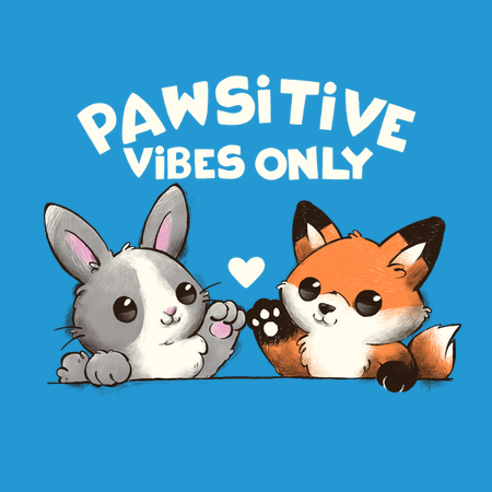 Pawsitive Vibes Only T-shirt Design by NemiMakeit