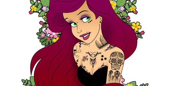 Princess Tattoed Ariel by Beserk7.